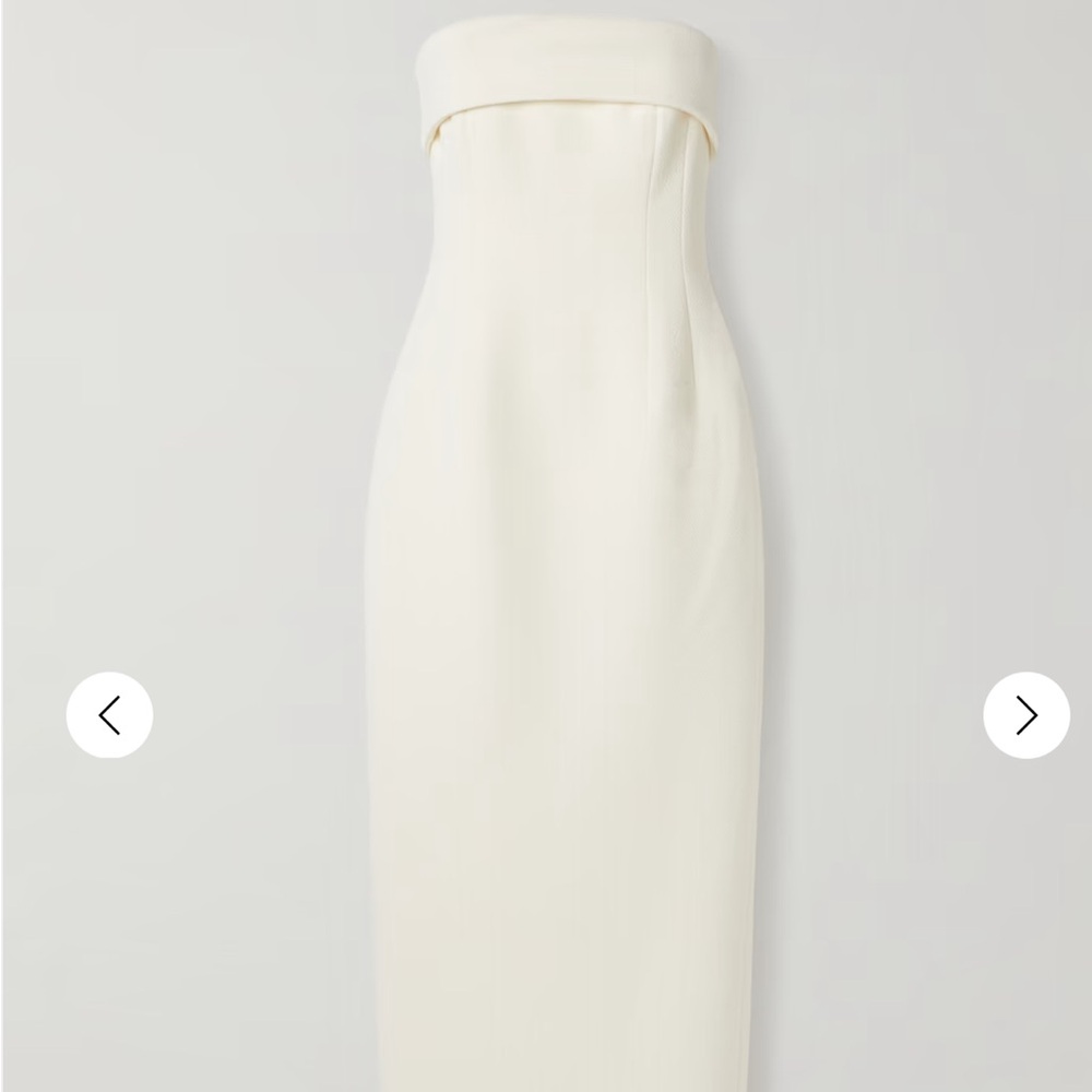 Emilia Wickstead Keeley strapless cloqué maxi dress